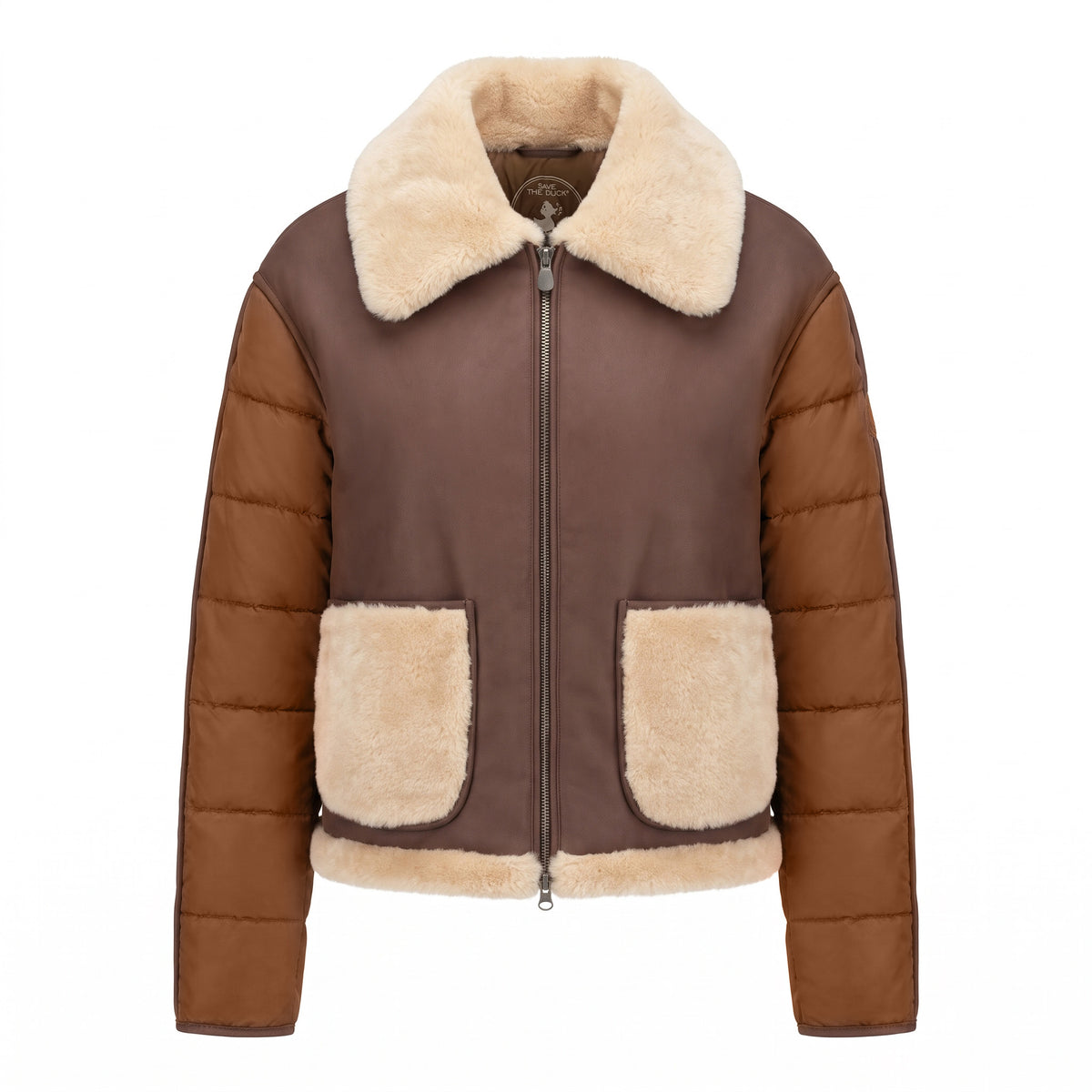 Giubbotto Bomber Ibrido "Josette" con Ecopelliccia – Save the Duck