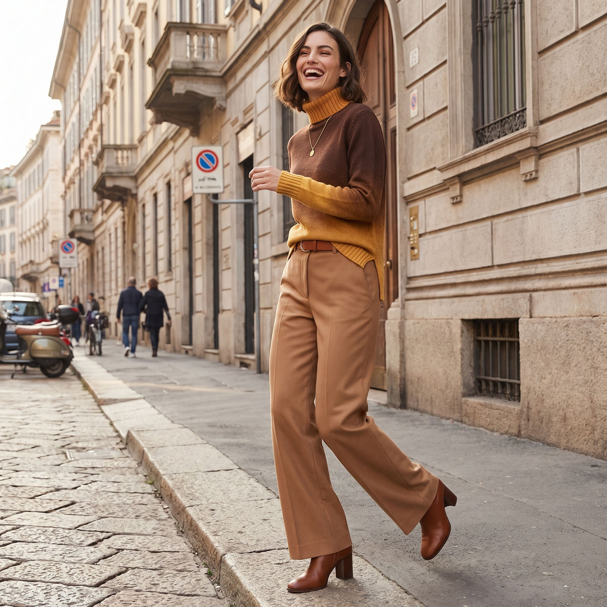 Maglia Dolcevita Sfumata in Lana Merino e Cashmere – Anna Bess Milano