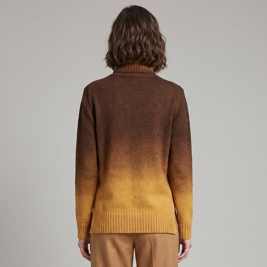 Maglia Dolcevita Sfumata in Lana Merino e Cashmere – Anna Bess Milano