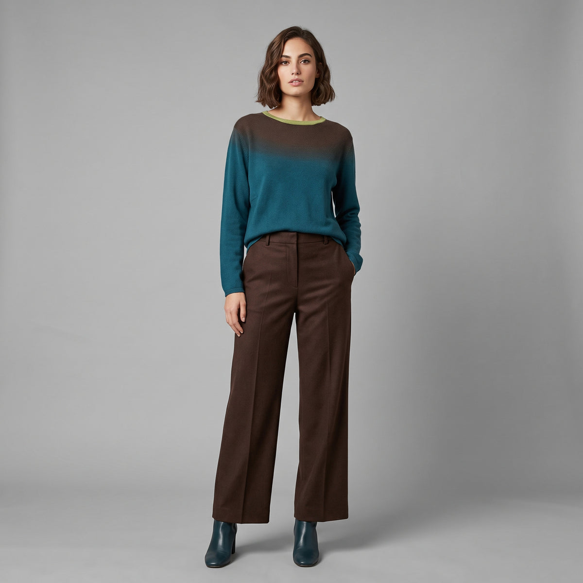 Maglia a Barchetta "Dip Dye" in 100% Cashmere – Mirror in the Sky