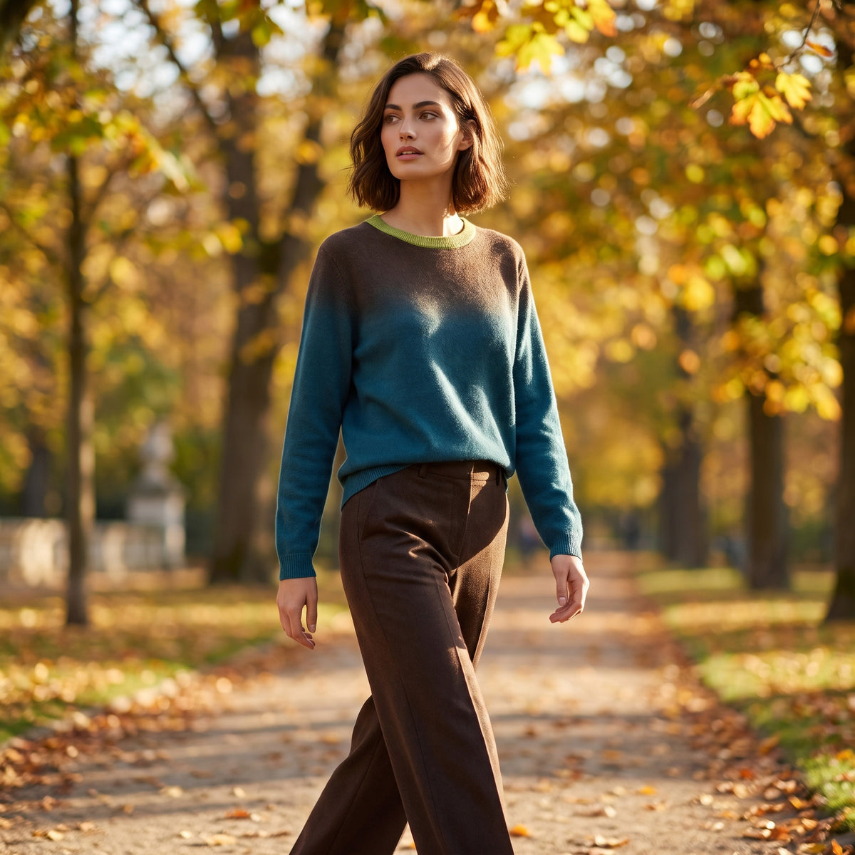 Maglia a Barchetta "Dip Dye" in 100% Cashmere – Mirror in the Sky