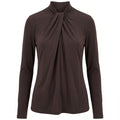 Maglia a Collo Alto con Drappeggio in Viscosa "Soft Touch" – Majestic Filatures