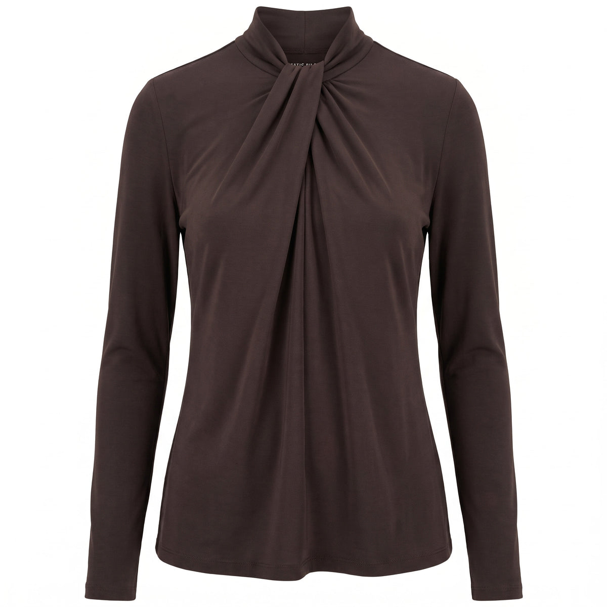 Maglia a Collo Alto con Drappeggio in Viscosa "Soft Touch" – Majestic Filatures